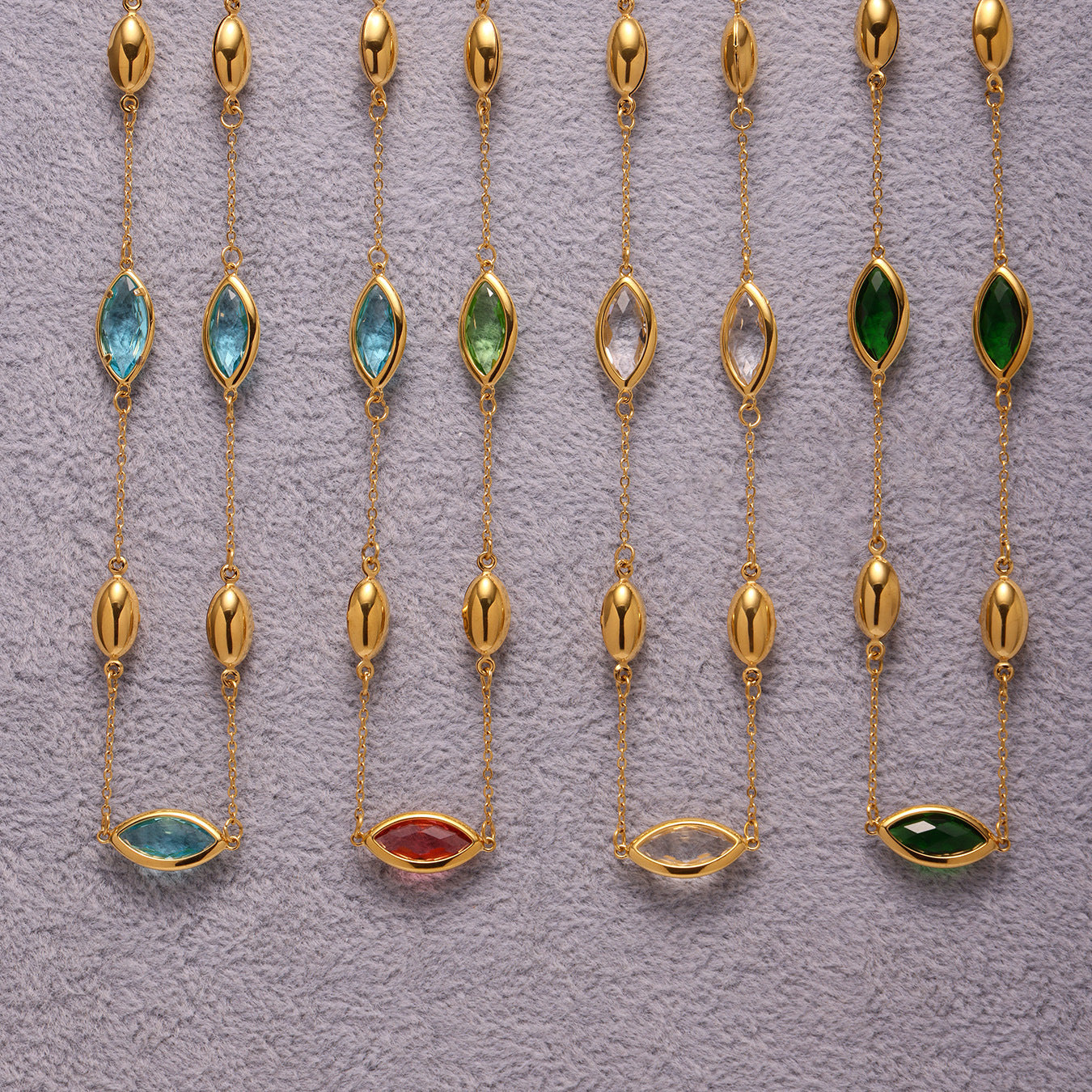 Planderful Translucent Glass Clavicle Necklace For Women