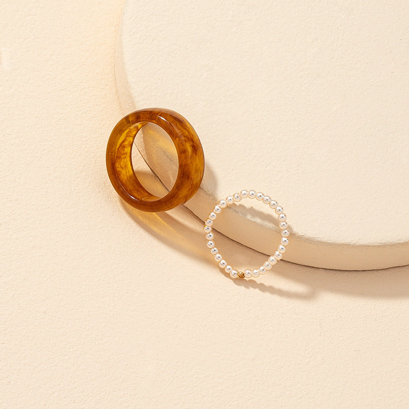 Wholesale Pearl Resin Ring Sets and Instagram Bracelets Kit