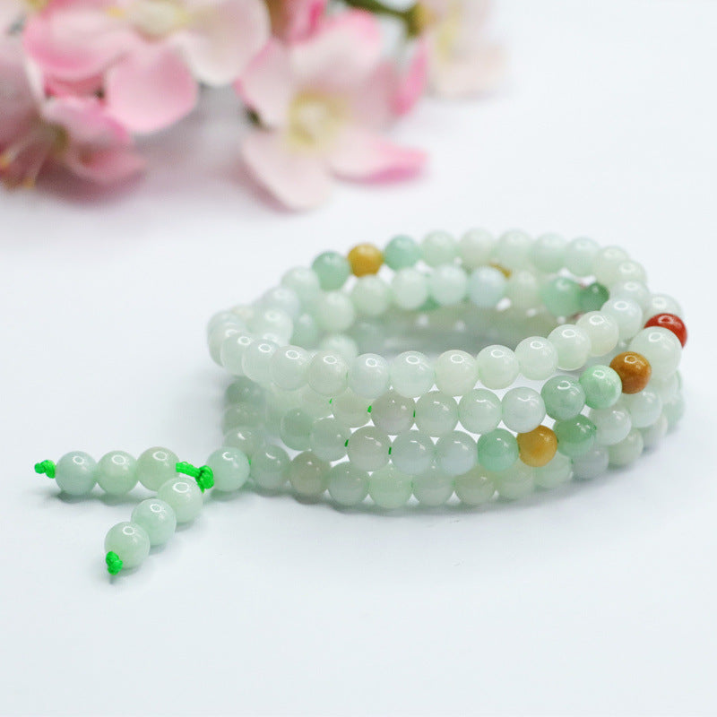 Natural Jade Necklace Buddha Beads A Grade Jade Beads Chain Jewelry