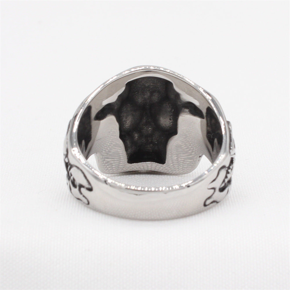 Planderful Everyday Genie – European and American Personalized Retro Skull Men's Titanium Steel Ring