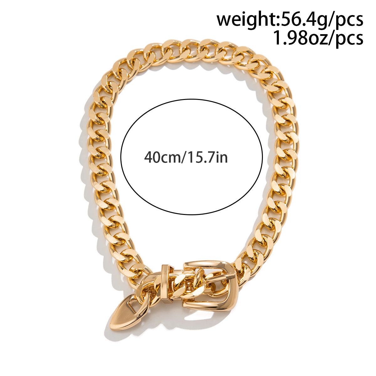 Planderful Collarbone Necklace Geometric Metal Statement Bold Hip Hop Jewelry For Women
