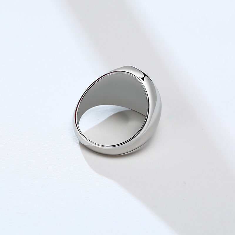 European And American Jewelry Stainless Steel Drip Ring Men