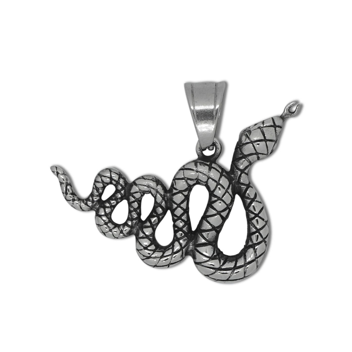 Steel Necklace – Vintage Snake Pendant Necklace
