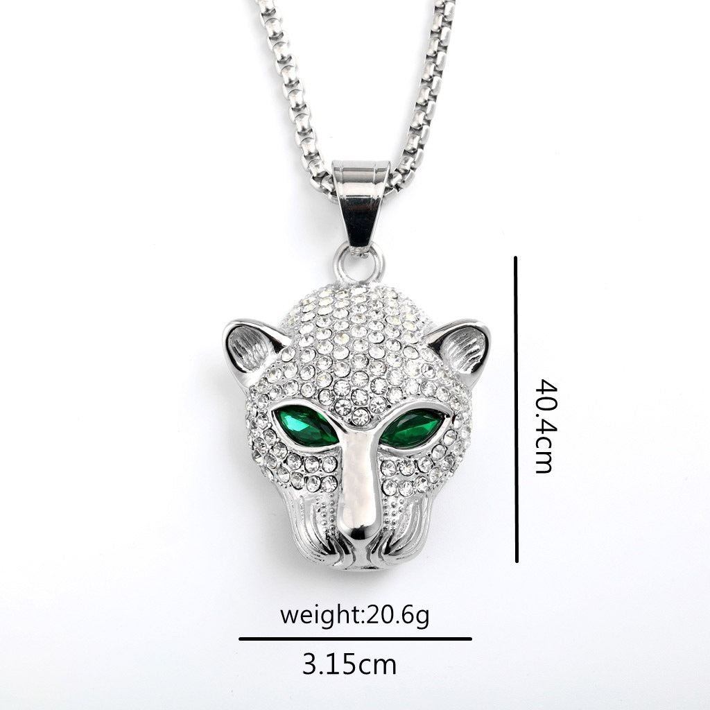 Clothing Inlaid Stainless Steel Pendant Necklace