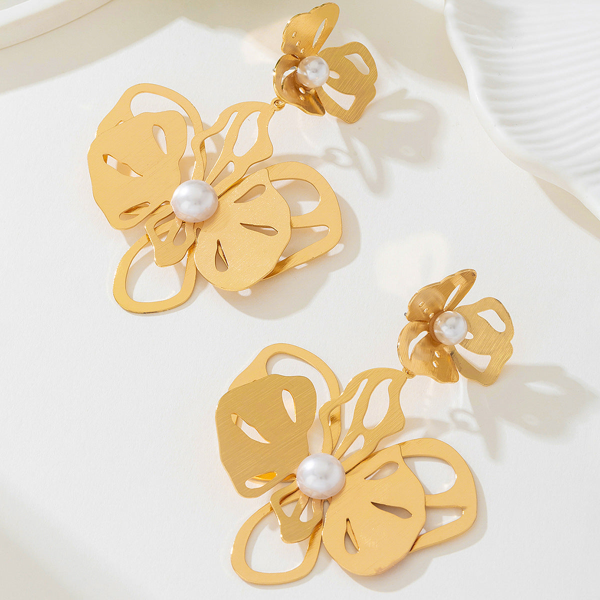 Planderful Vienna Verve Earrings – Elegant Metal Hollow Butterfly Design