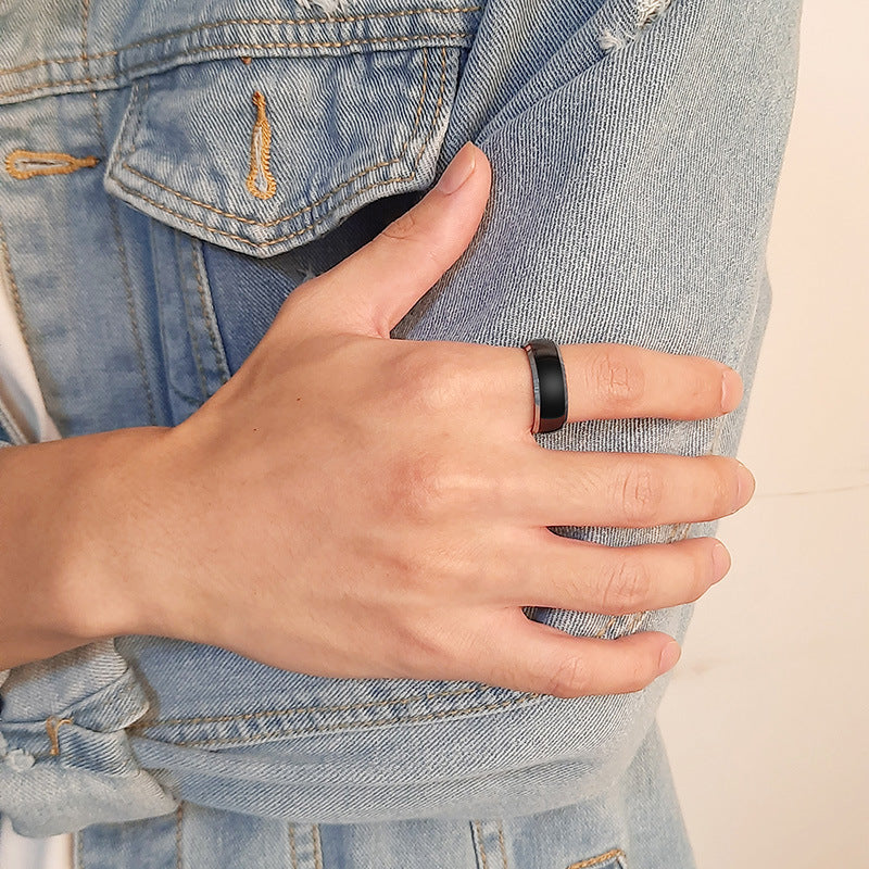 Simple Tungsten Steel Men's Ring Wholesale for Men