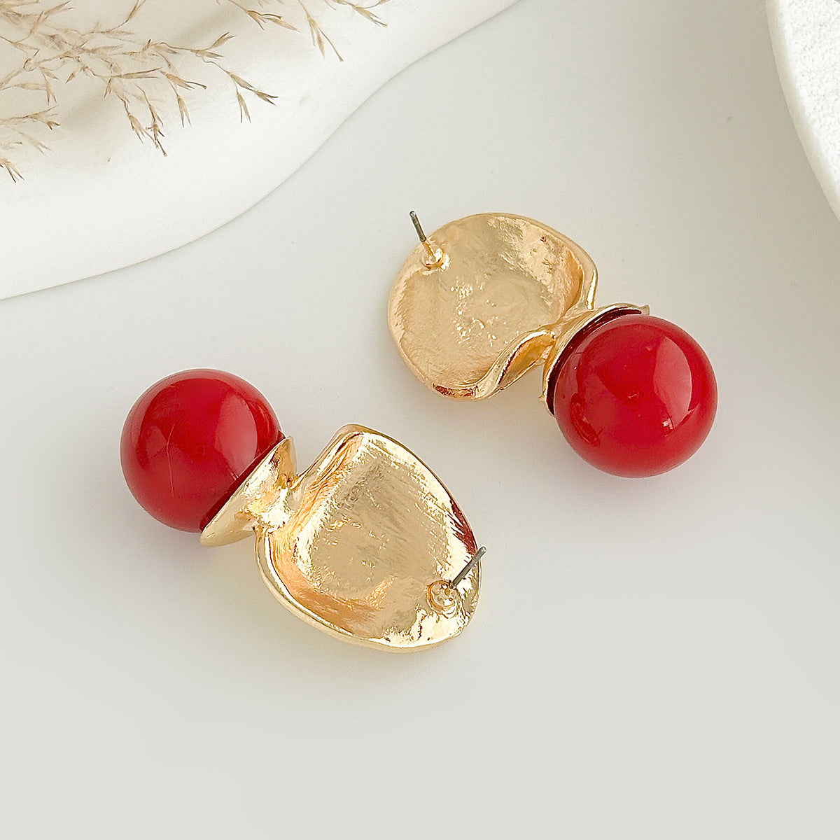 Planderful Vienna Verve Geometric Resin Earrings For Women Personalized Retro Inlaid Pendant Statement Jewelry