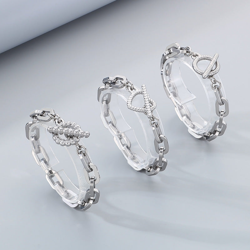 Planderful Titanium Steel Durable Skull Bracelet For Men