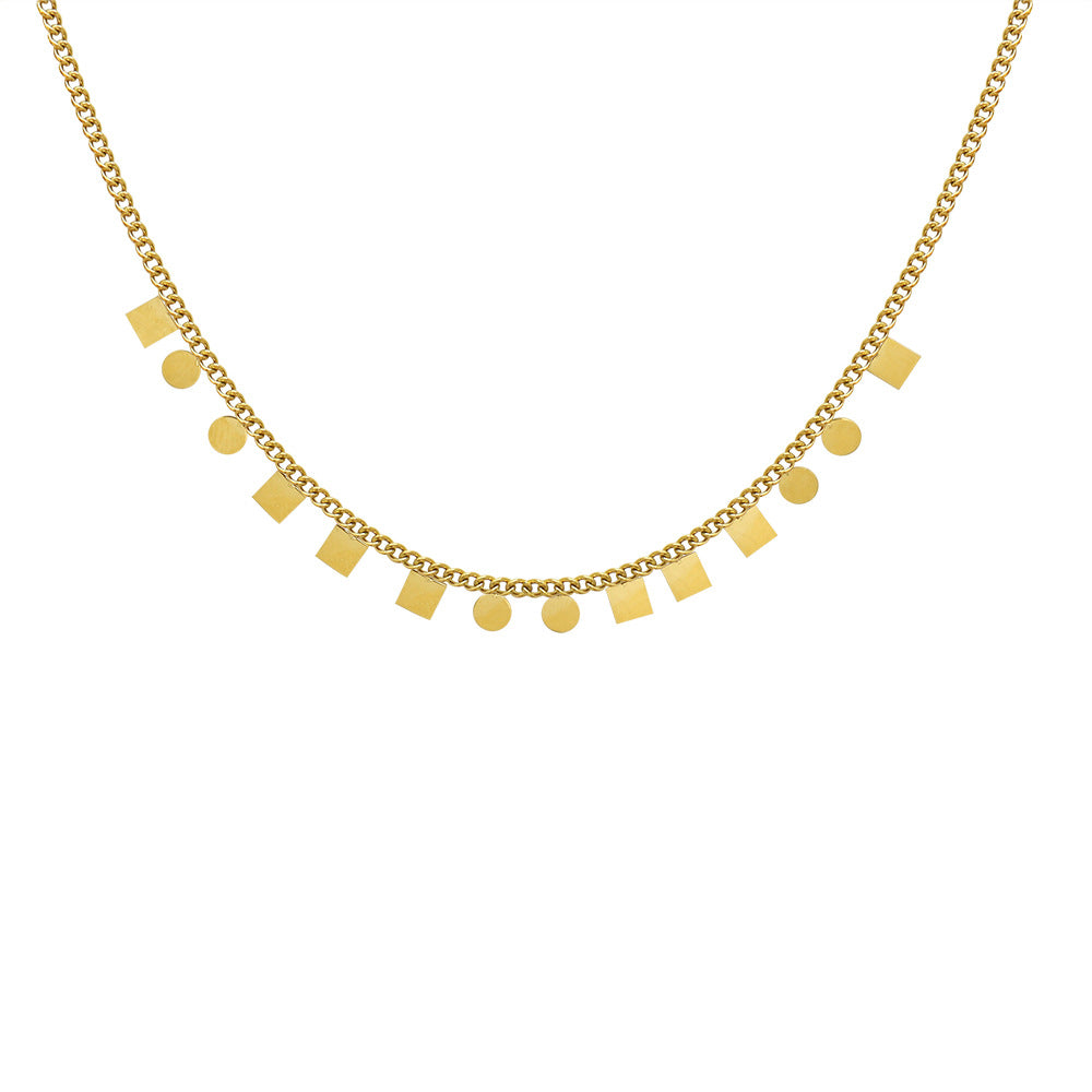 Japanese and Korean Instagram Style Titanium Steel Tassel Necklace