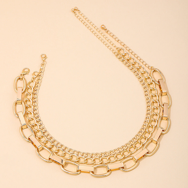 Urban Edge Cuban Chain Metal Necklace by Planderful - Vienna Verve Collection