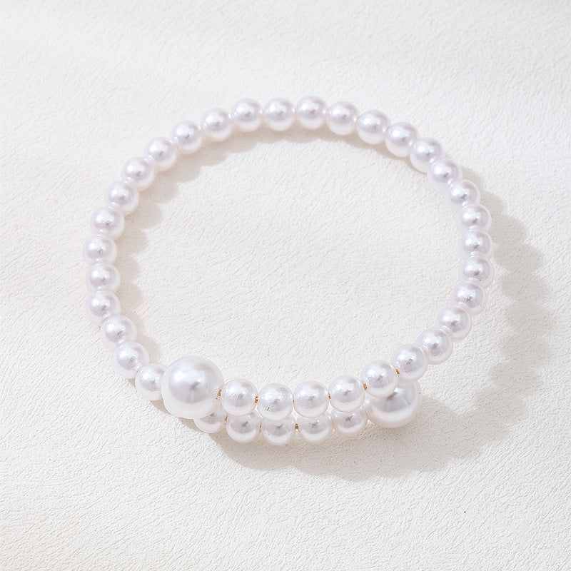 Planderful Imitation Pearl Jewelry Set Open Collar Women