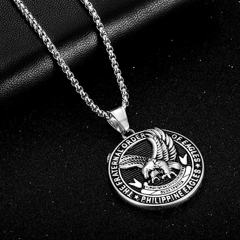 Steel Necklace – Vintage Gold Plated Retro Letter Pendant For Everyday Wear By Planderful