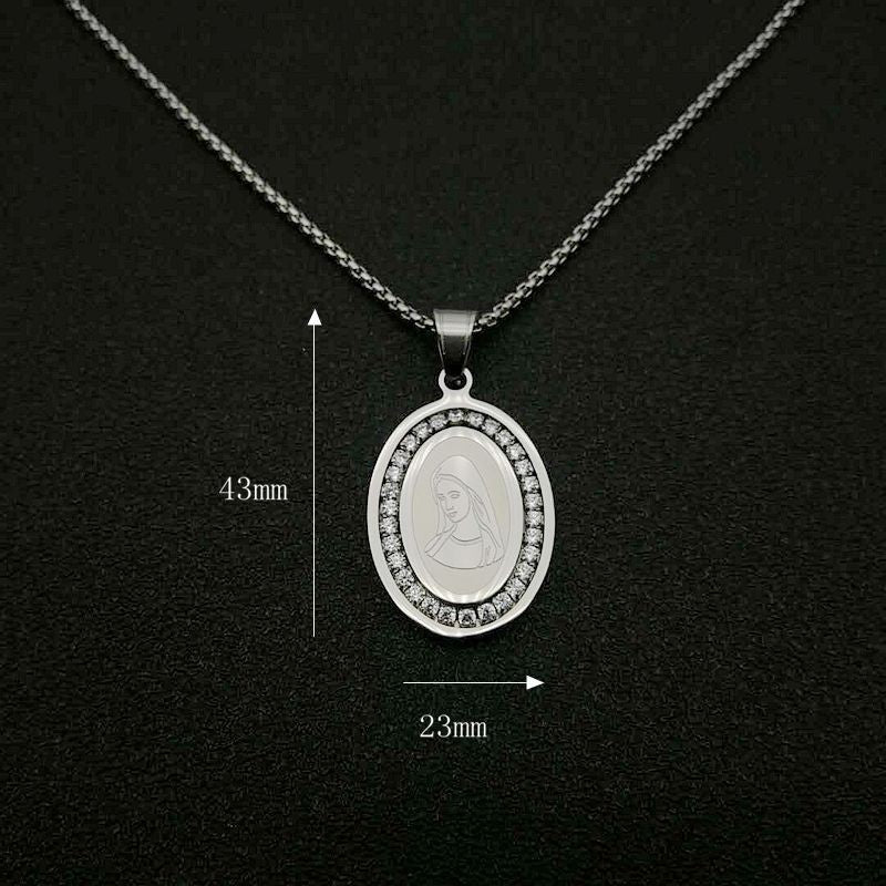 Zircon Necklace – Statement Hip Hop Jewelry Gold Plated Steel Pendant With Modern Edge