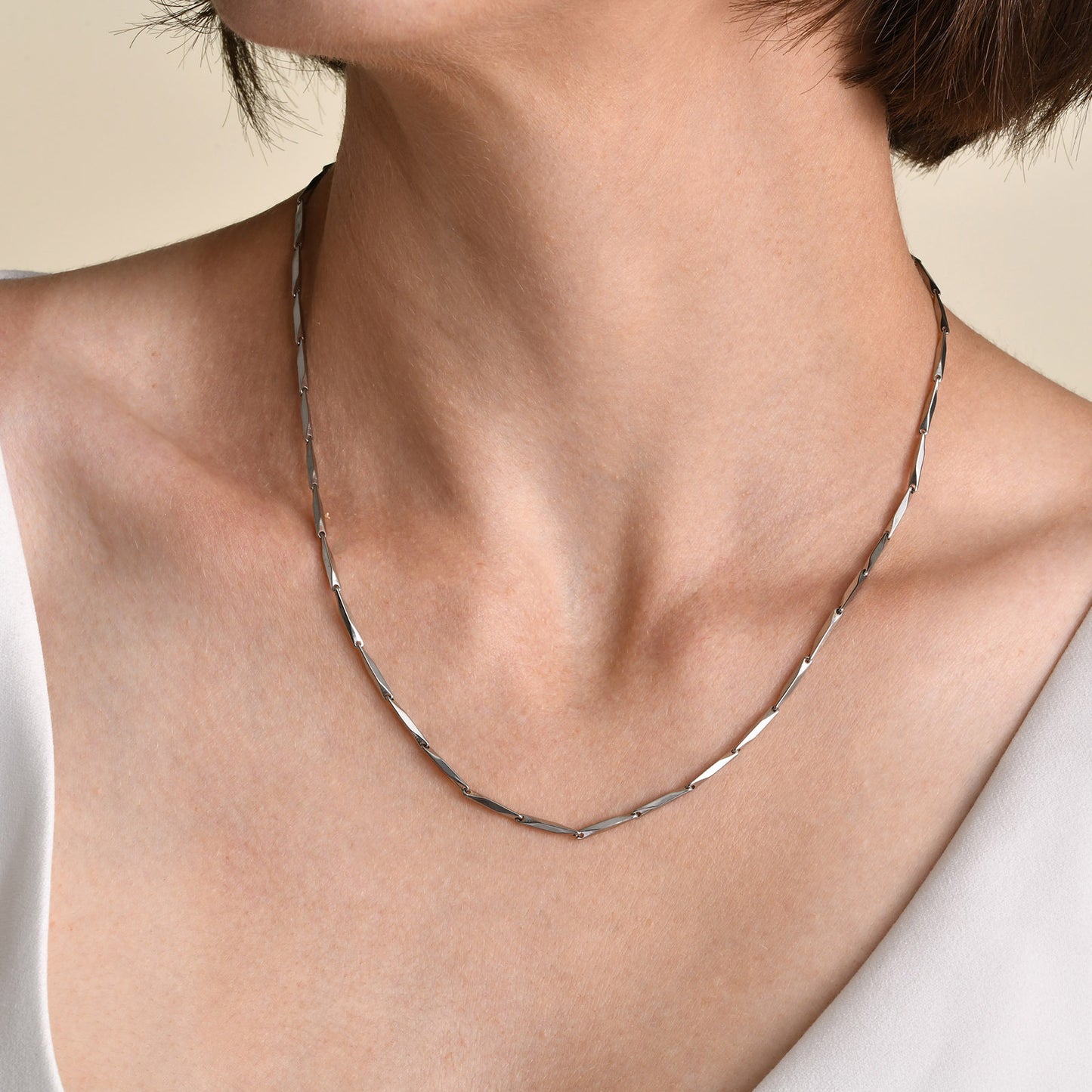 Ins Wind Necklace Women's Necklace Stainless Steel Melon Seed Chain