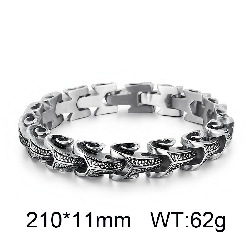 Keel Chain – Punk Style Vacuum Electroplated Keel Stainless Steel Men's Bracelet