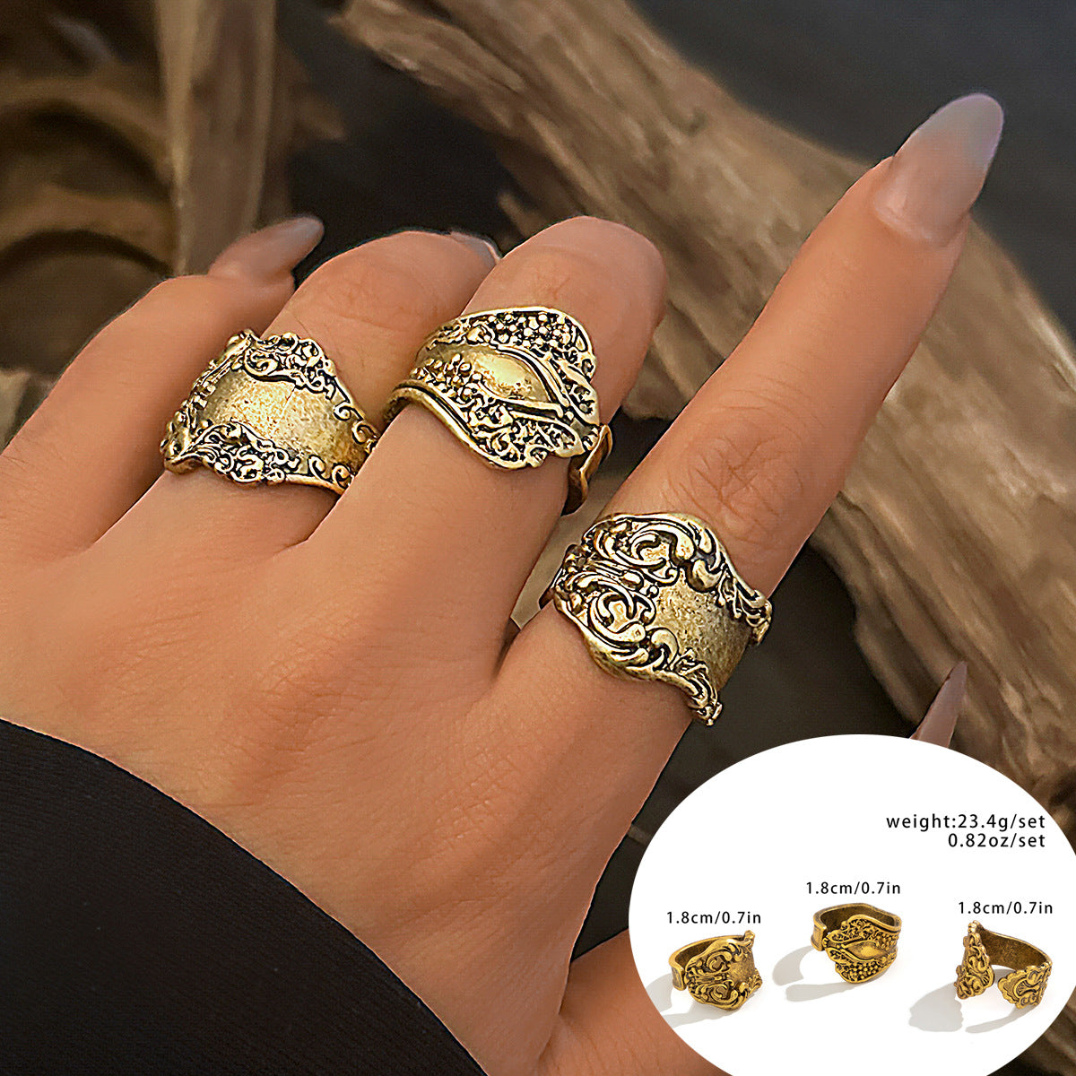 European American Punk Retro Joint Ring Set Exaggerated Opening Ring