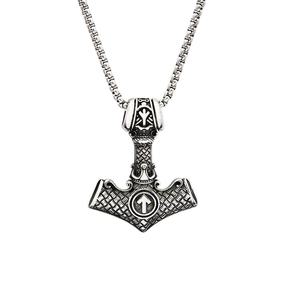 Foreign Trade Jewelry Men's Titanium Steel Viking Necklace