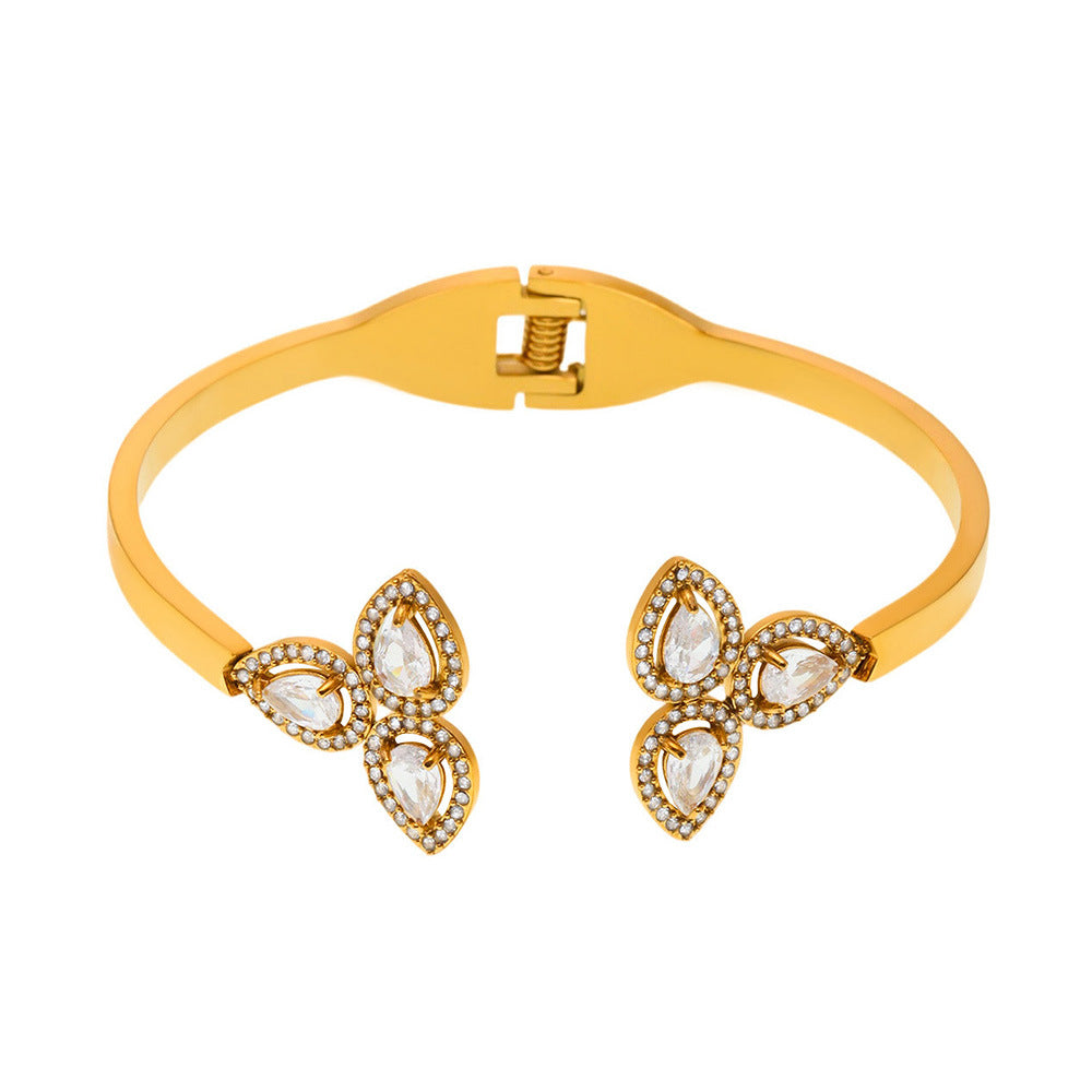 Planderful Everyday Genie Zircon Water Drop Bracelet Women