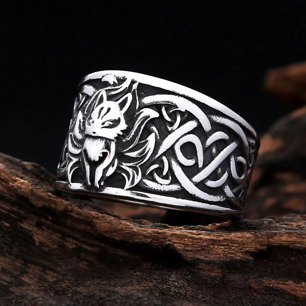 Vintage Viking Stainless Steel Men's Ring