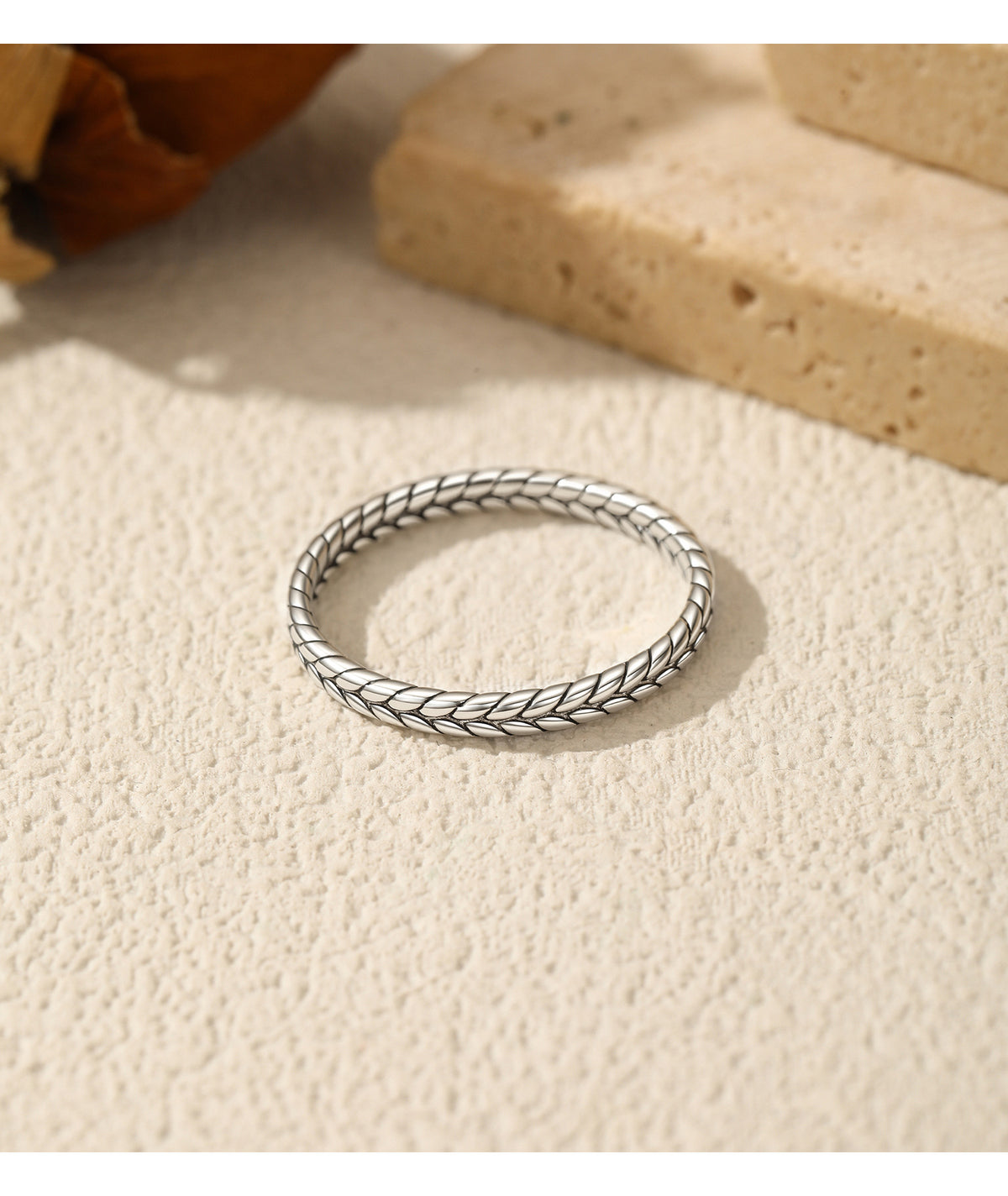 925 Sterling Silver Wheat Ear Ring