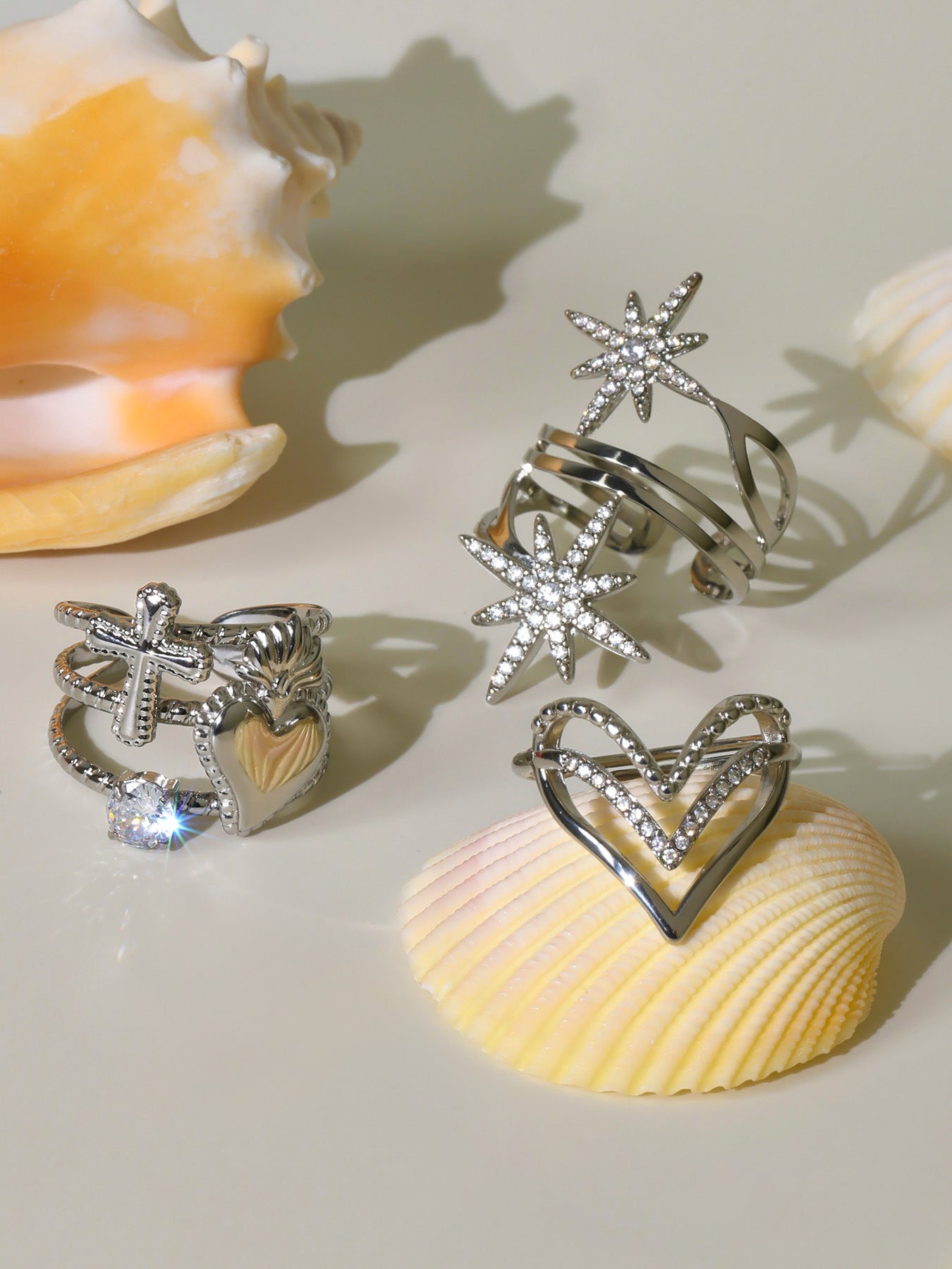 Planderful 5A Zircon Open Ring Gold Plated For Women