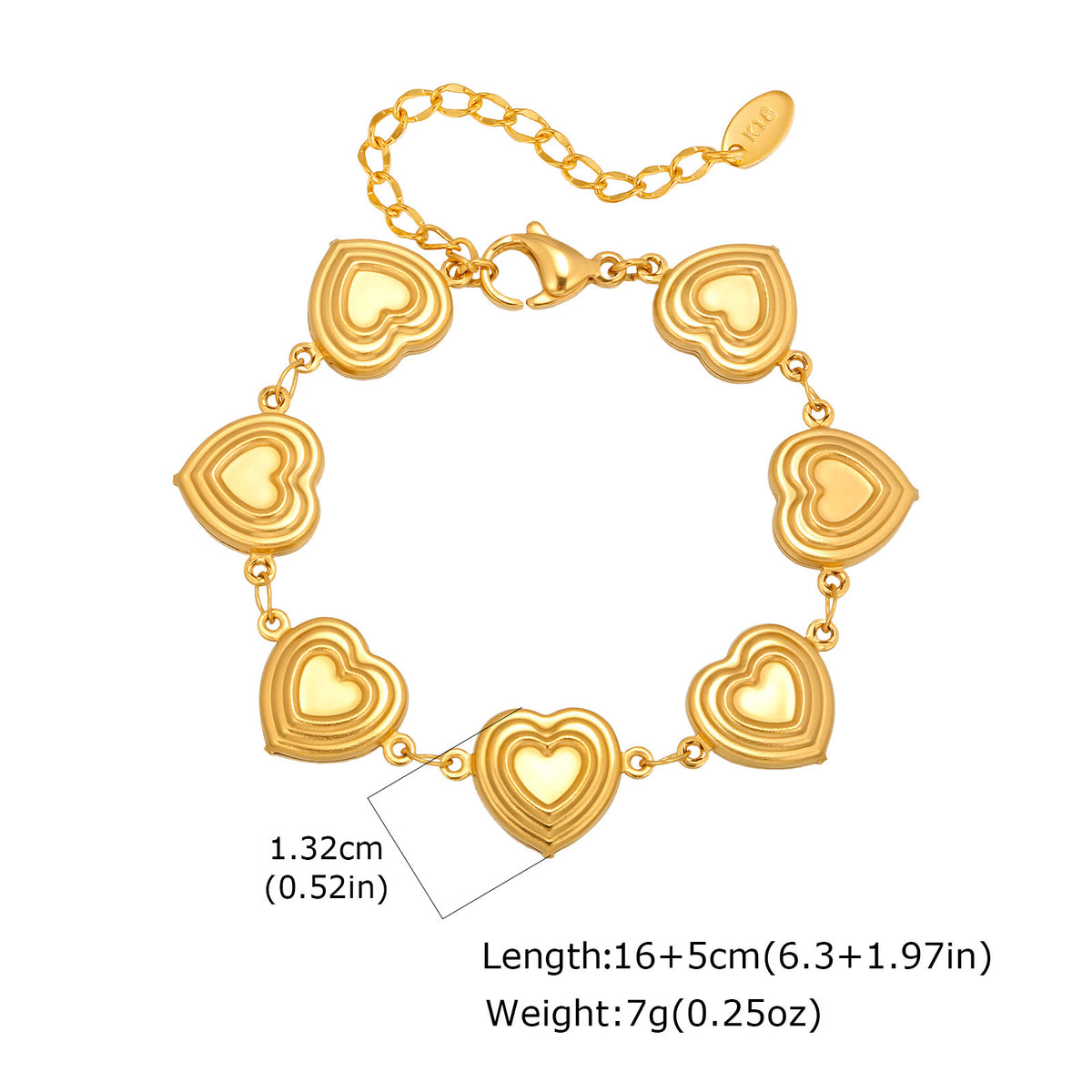 Heart Shell Stainless Steel Bracelet for Women