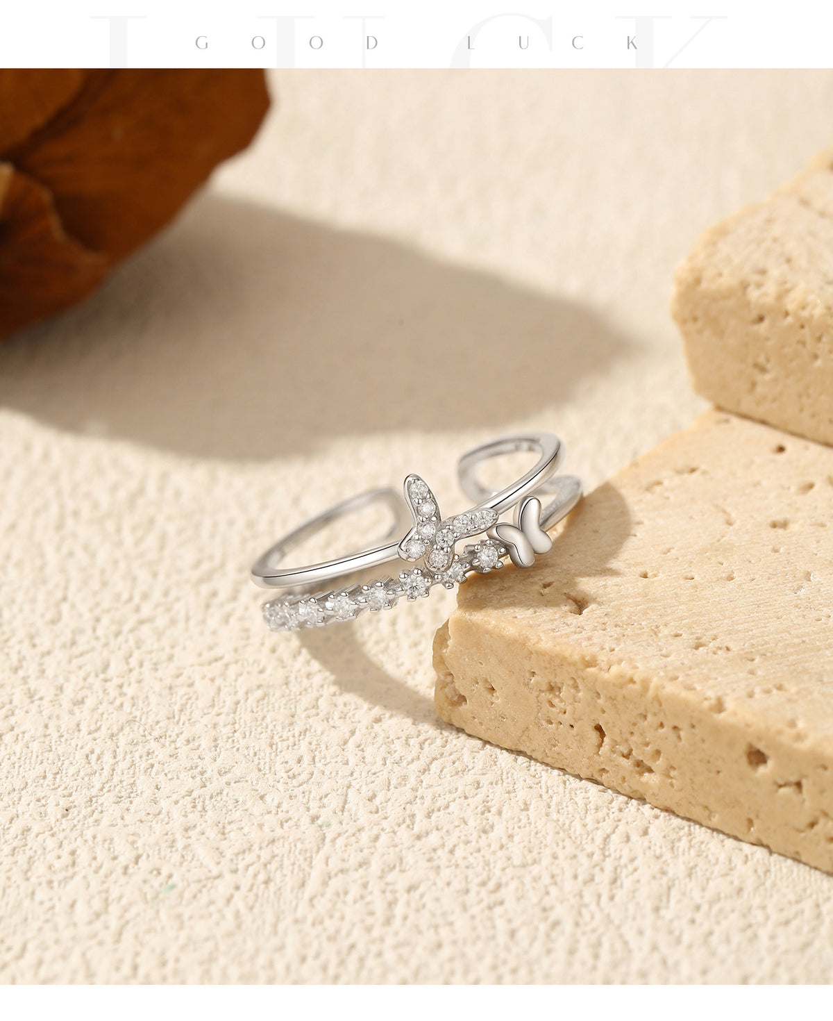 925 Sterling Silver Butterfly Ring