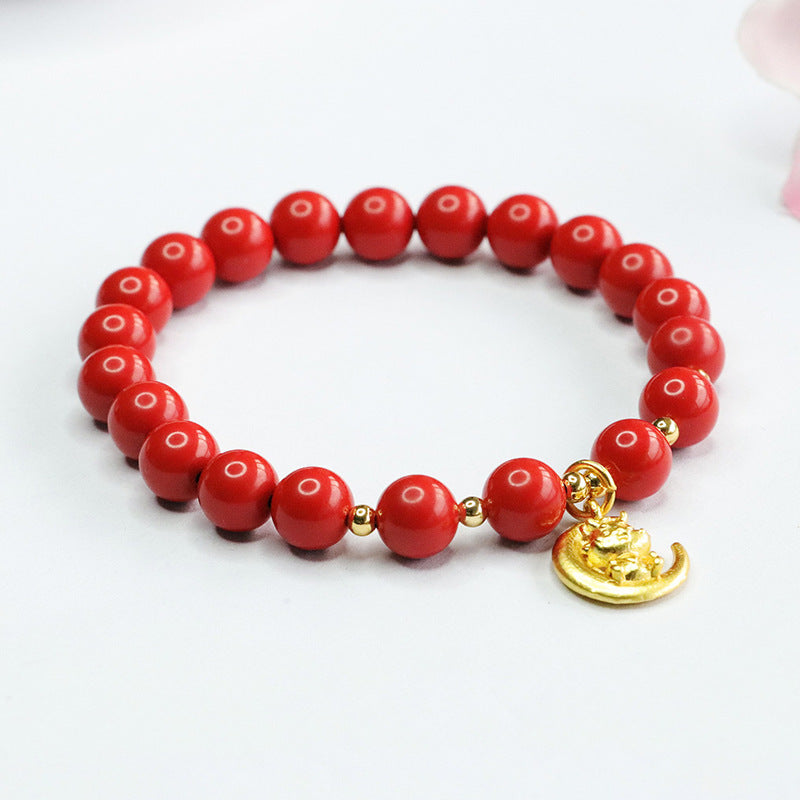 Zodiac Dragon Bracelet with Cinnabar Stone