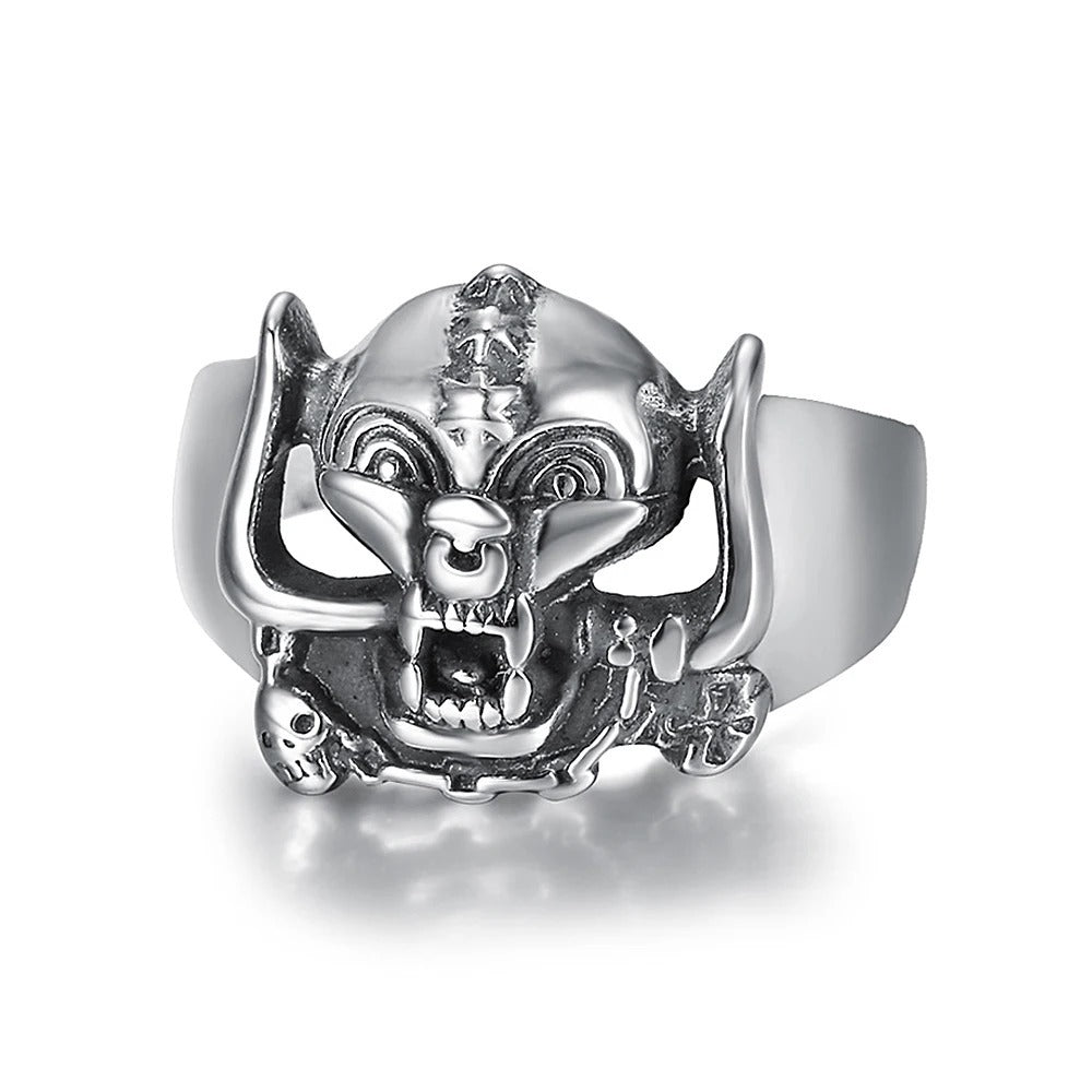 Vintage Skull Stainless Steel Men's Ring