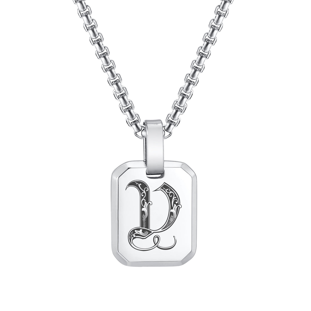 Stainless Steel Initial Letter & Blank Pendants