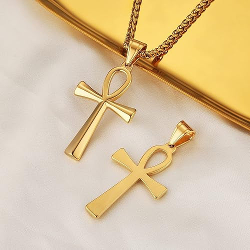 Planderful Cross Necklace Unisex Stainless Steel Anka Pendant For Him And Her Durable Everyday Elegance Gift