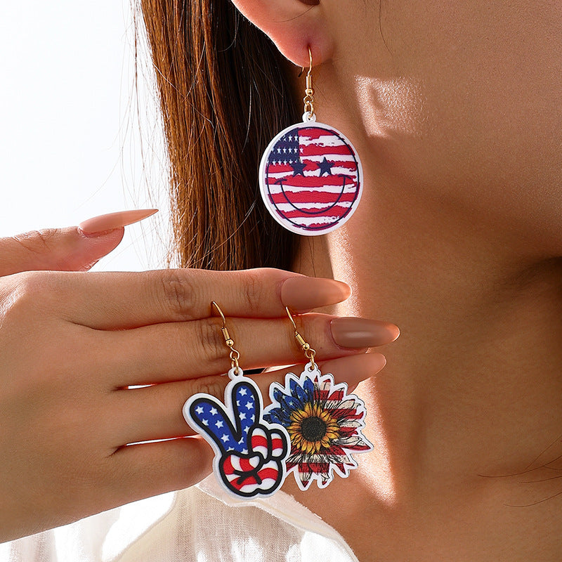 Planderful Vienna Verve Earrings Set – Fashionable Independence Day Design