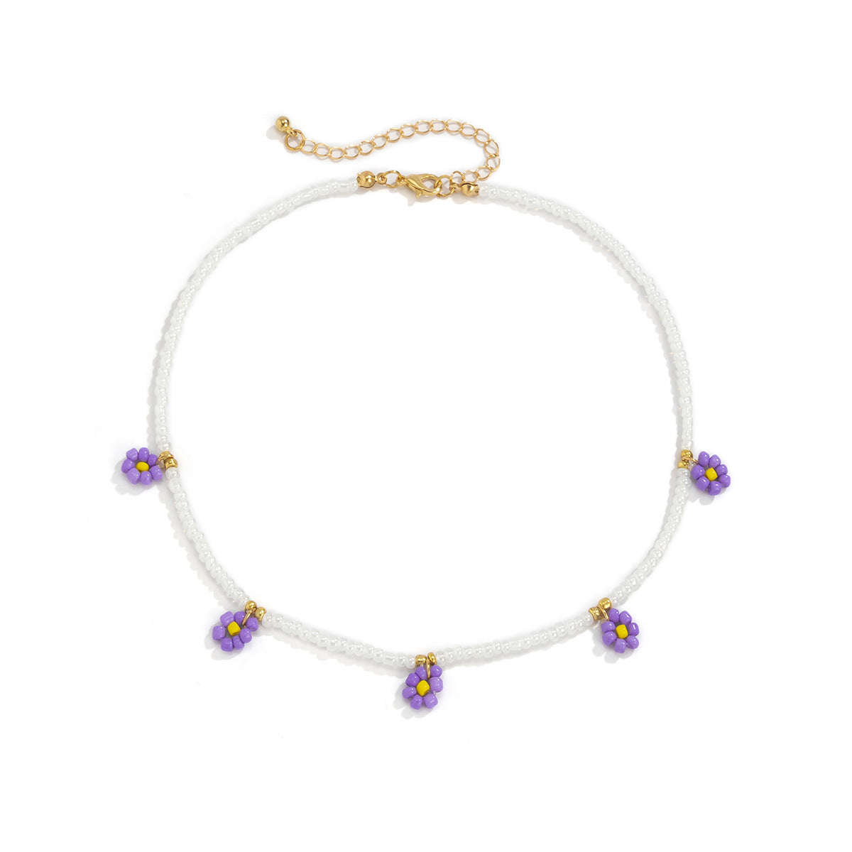 Planderful Vienna Verve Daisy Fringe Collarbone Necklace For Women Elegant Holiday Style