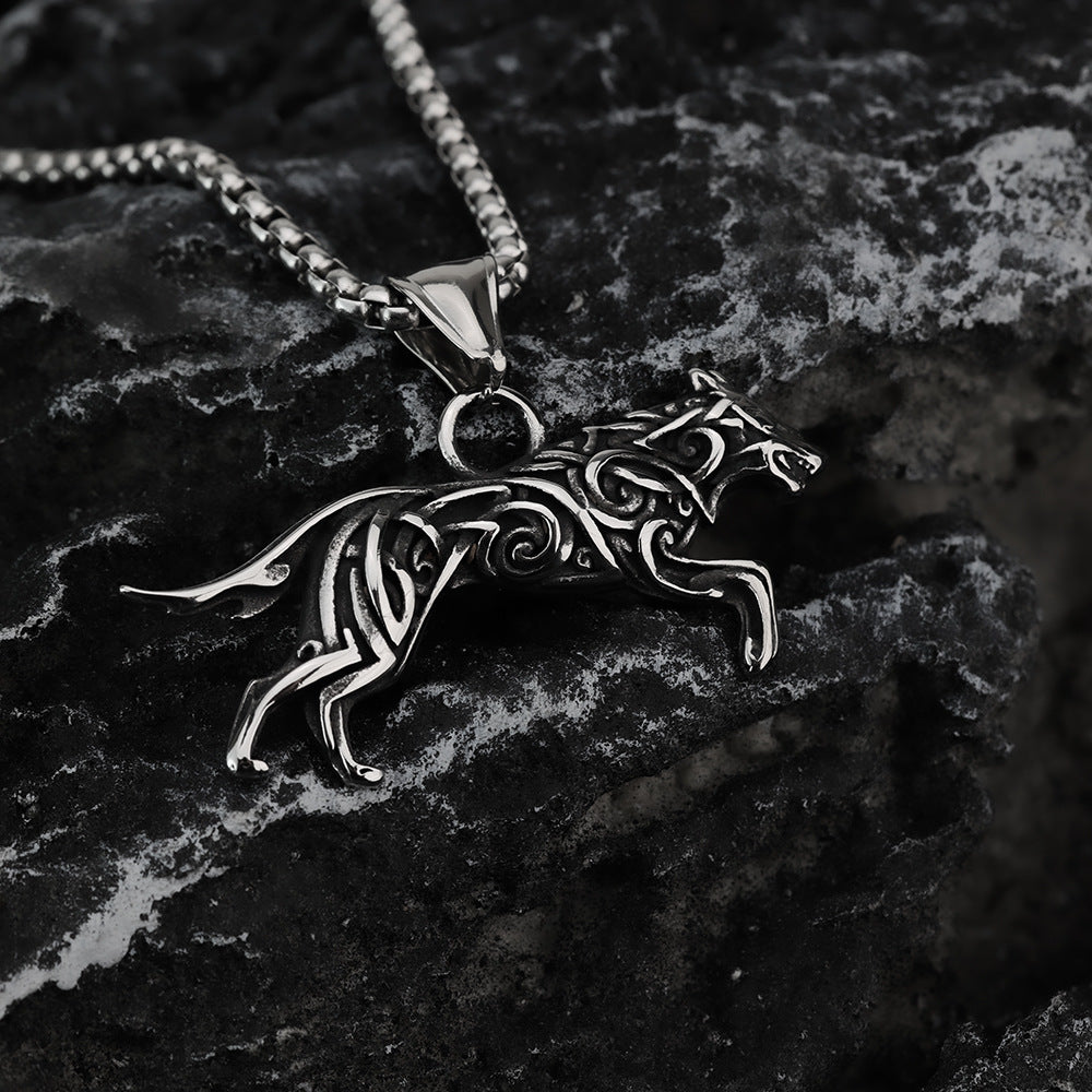 European And American Jewelry Titanium Steel Pendant Necklace For Men