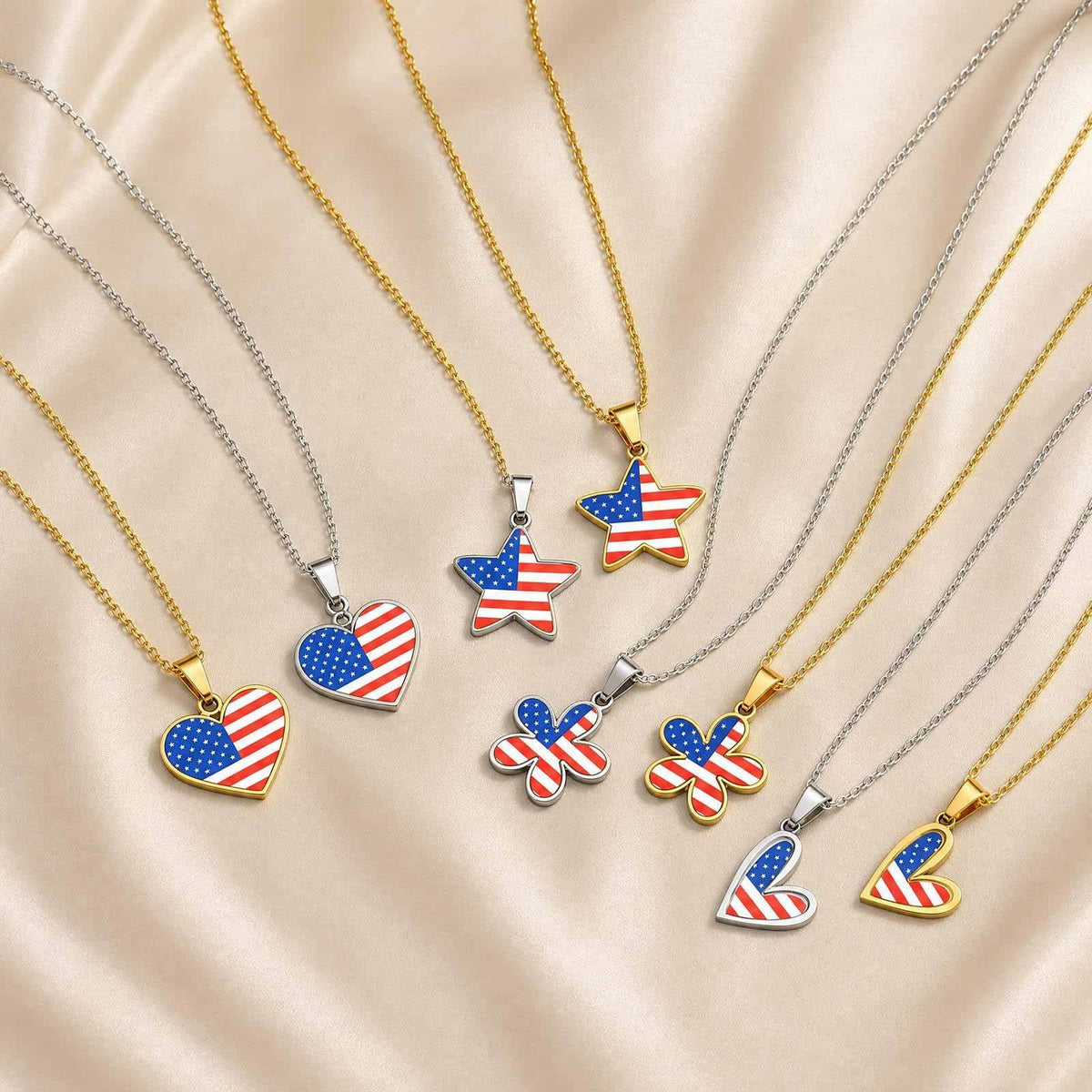 Men And Women Flag Stainless Steel Necklace