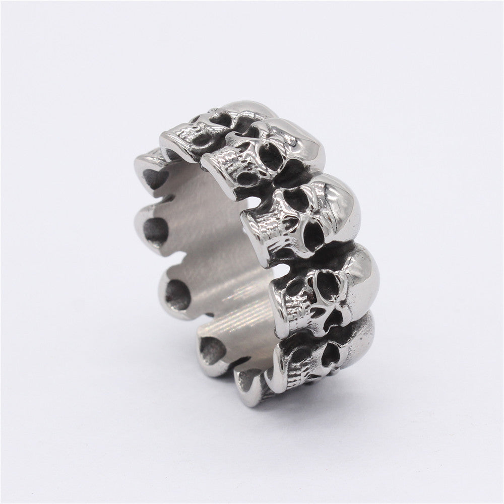 Classic Skull Titanium Steel Ring