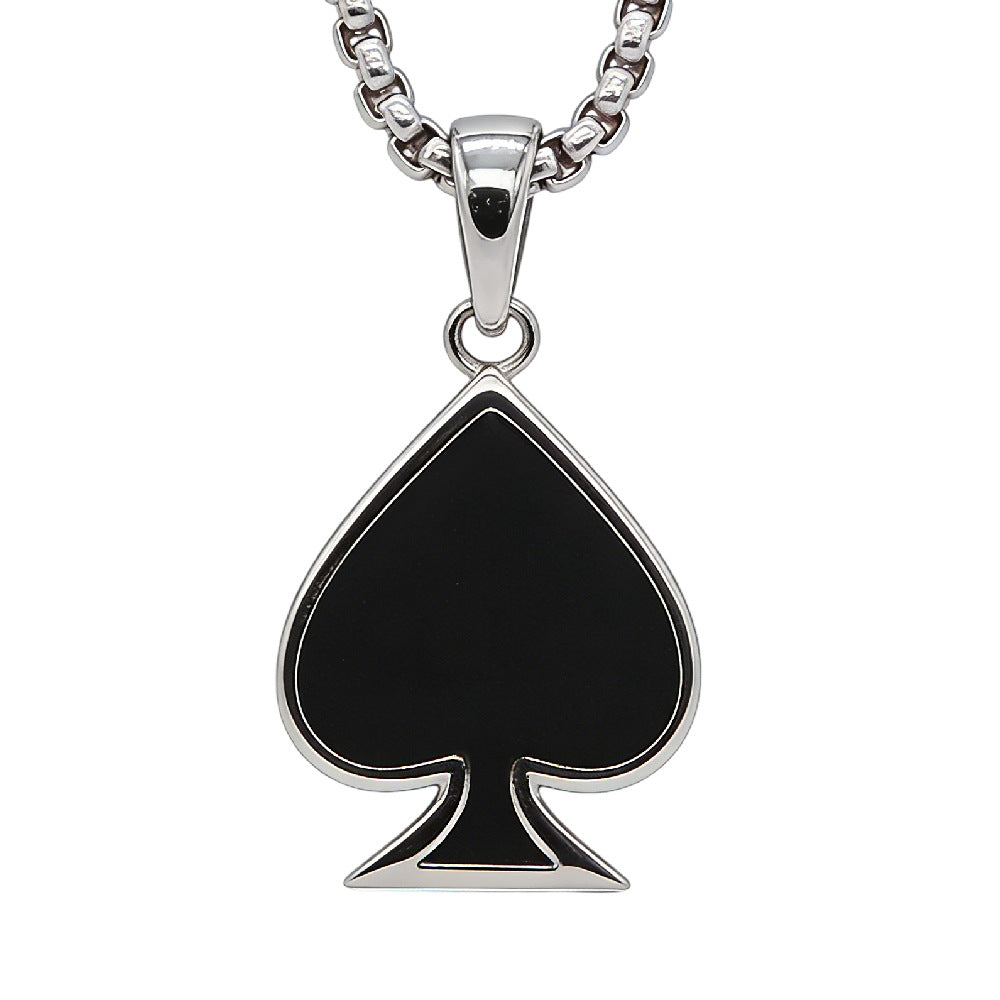 Spade Magician Pendant Titanium Steel Unisex Protective Statement Accessory For Everyday Genie Fans Planderful