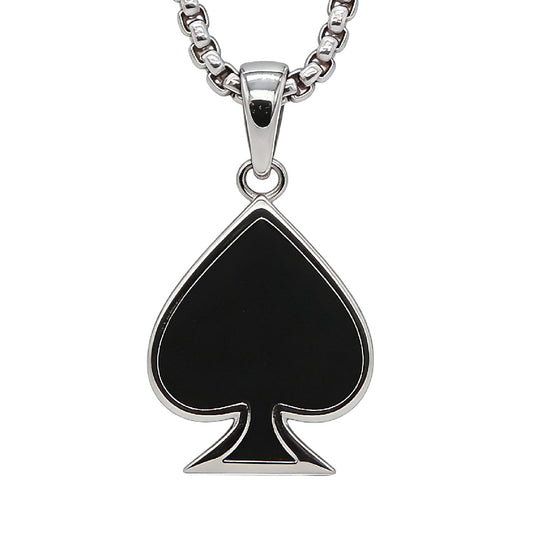 Spade Magician Pendant Titanium Steel Unisex Protective Statement Accessory For Everyday Genie Fans Planderful