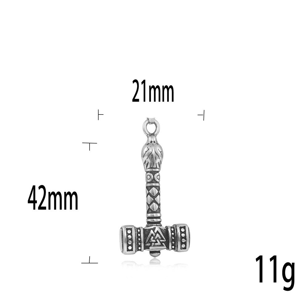 European And American Stainless Steel Viking Triangle Pendant