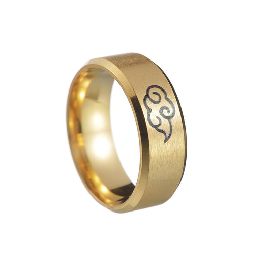 Cloud Fusion Steel Ring - Handcrafted European and American Jewelry with Laser Design