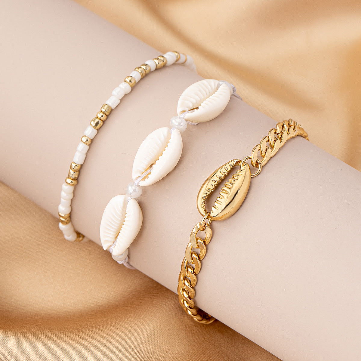 Bohemian Shell Beaded Bracelet Set for Elegant Women