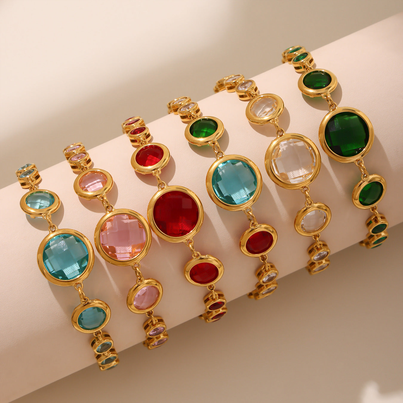 Planderful Czech Glass Bracelet For Women Luxury 18K Gold