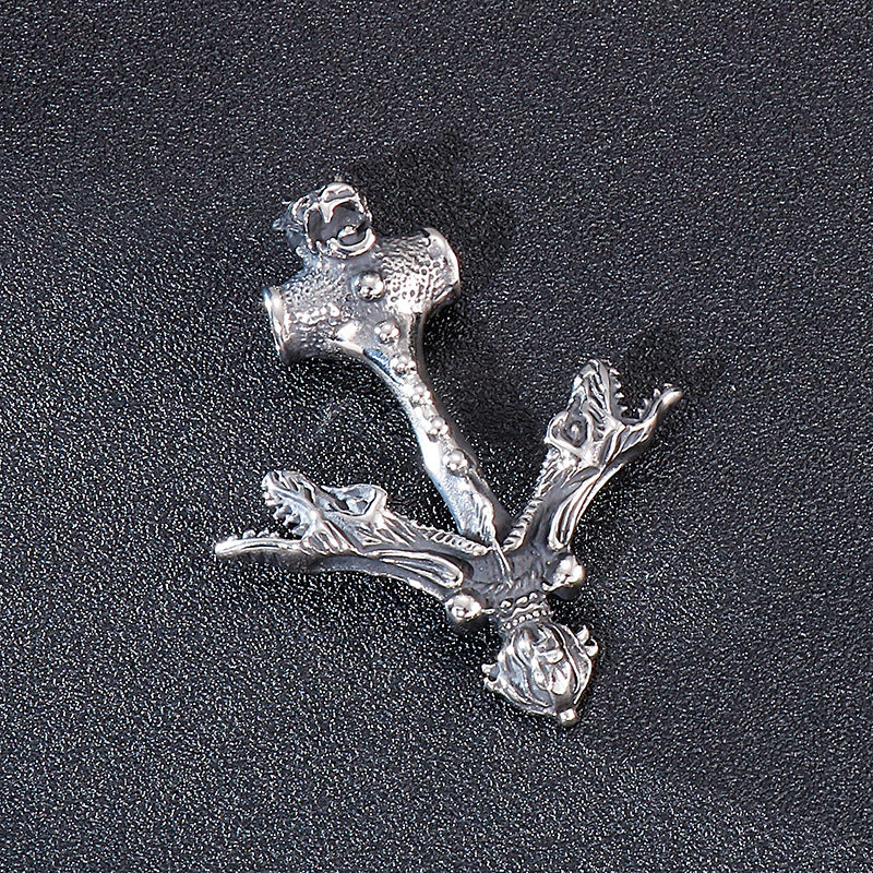 Viking Warrior Titanium Steel Snake Pendant for Men