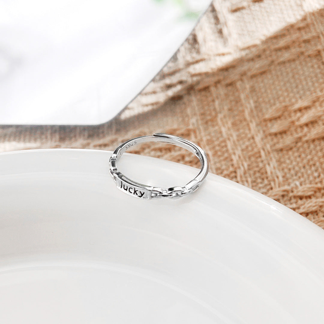 Planderful Ins Fengsu Ring – Elegant Versatile Sterling Silver Design