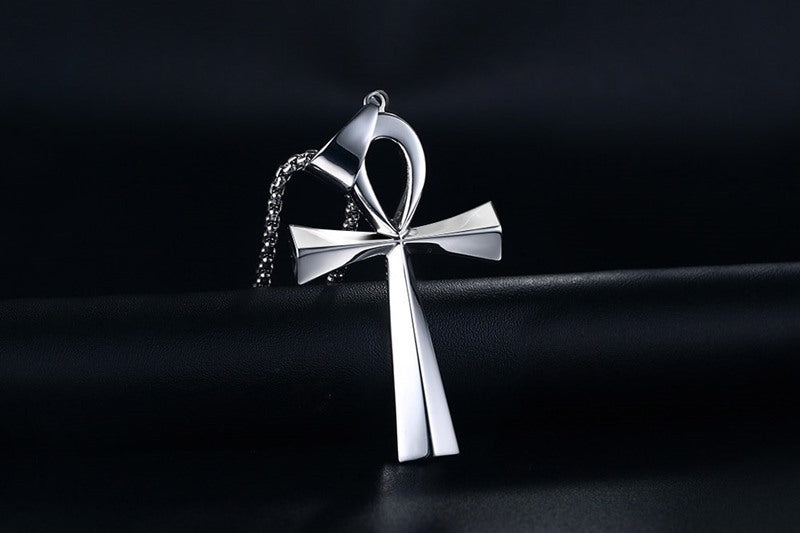 Jewelry Cross Pendant 64MM Stainless Steel Anka Gold for Men