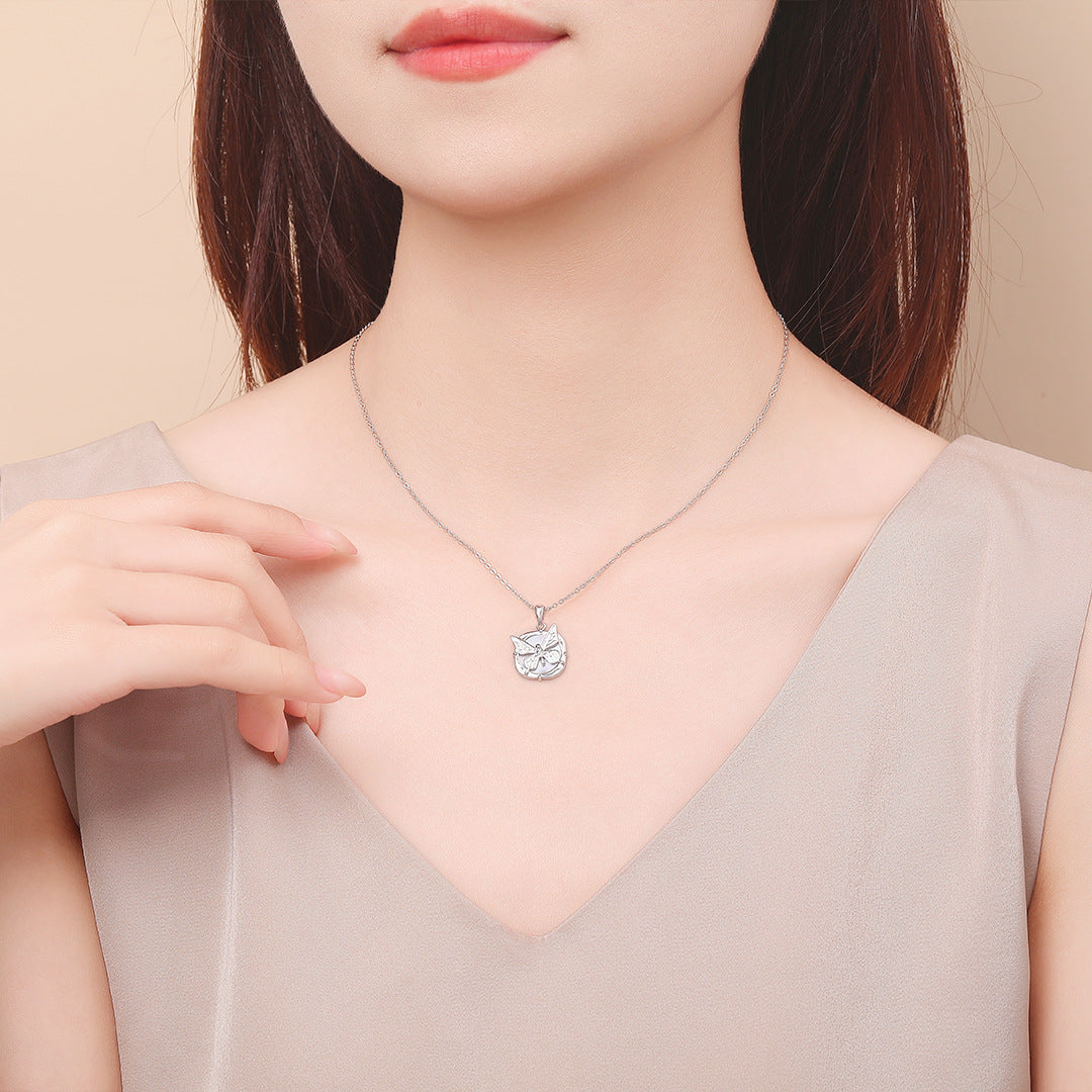 S925 Sterling Silver Shell Butterfly Necklace