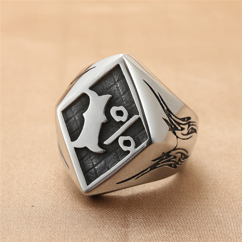 European And American Jewelry Titanium Steel Ring For Men