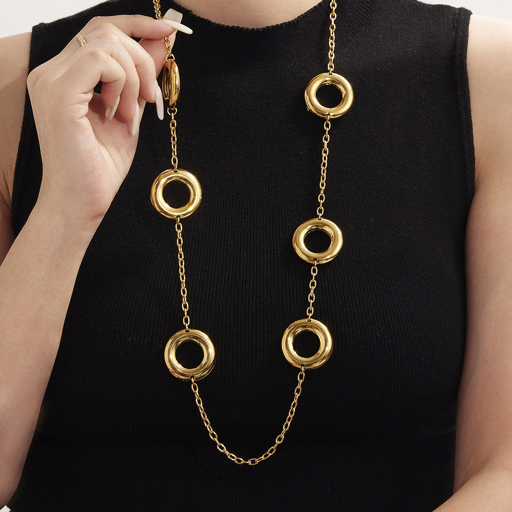 Planderful Stainless Steel Necklace For Women Two Color