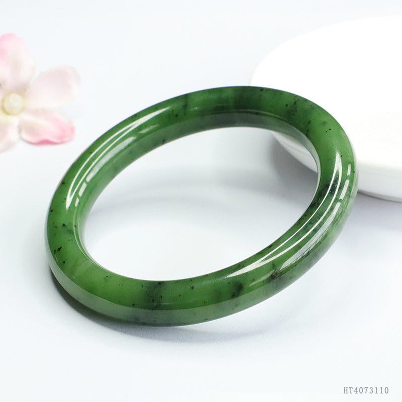 Hetian Jasper Round Bangle