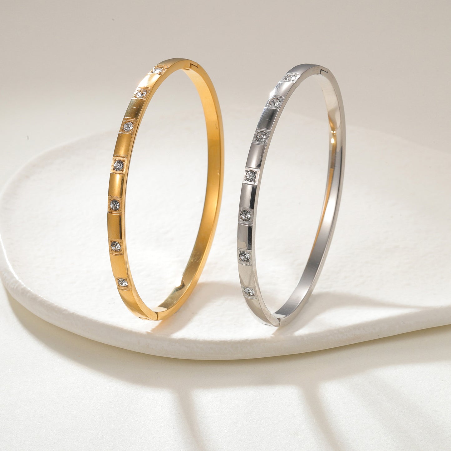 Planderful Zirconium Inlaid 18K Gold Plated Bracelet Women